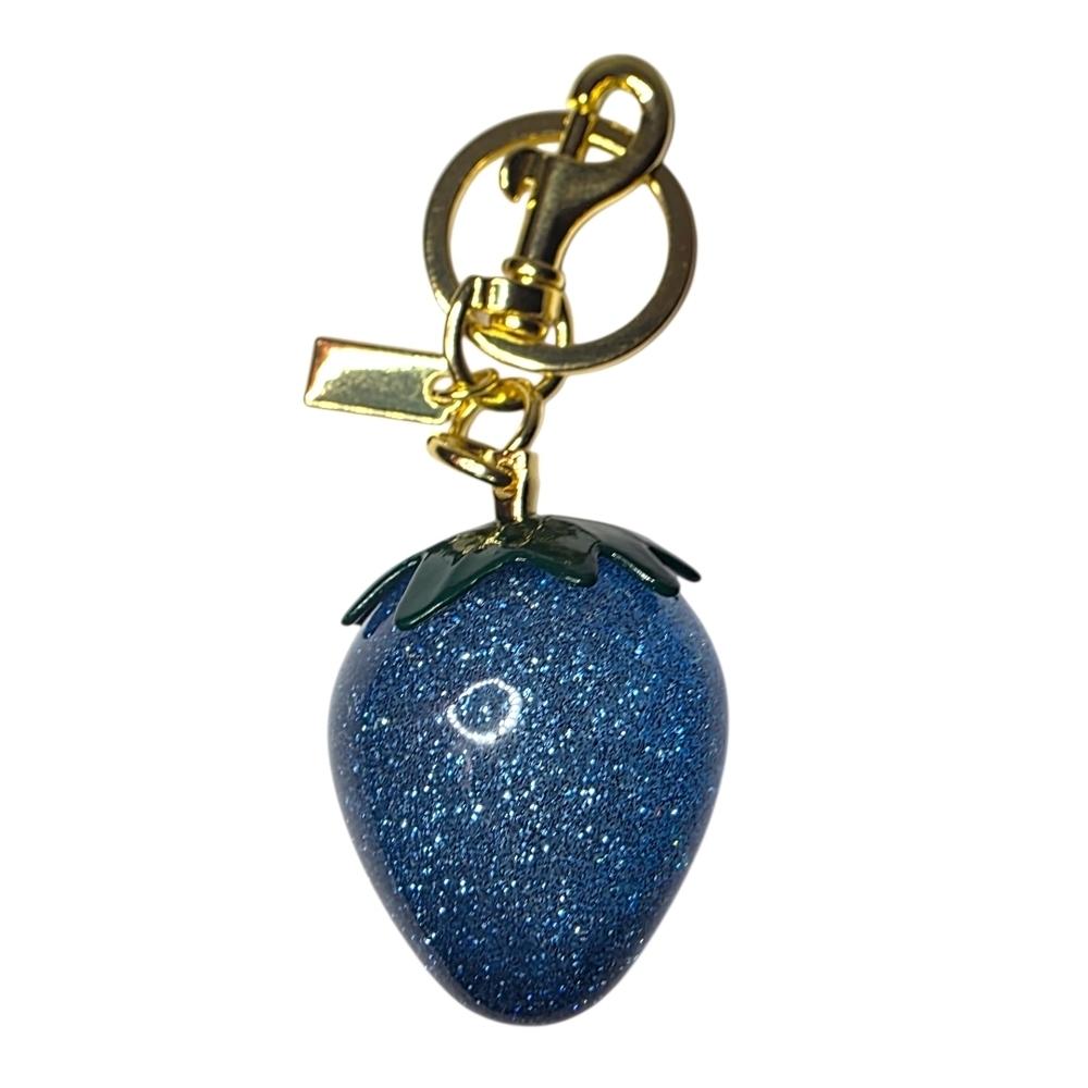 Sparkling Blue Strawberry Keychain
